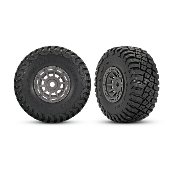1.4" Gray Wheels w/ BFG Mud-Terrain Tires (2)