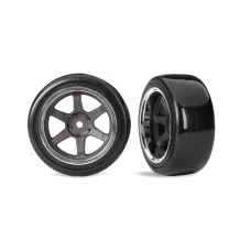 1.9" Gray 6-Spoke Rear Wheels & Hard Drift Tires (2) 1.9" Gray 6-Spoke Rear Wheels & Hard Drift Tires (2)