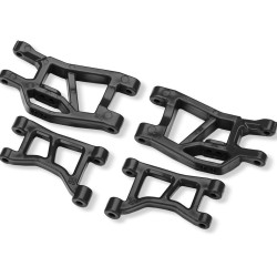 Black Front Upper & Lower Suspension Arms (L&R)