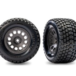 Gray Rear Mini XRT Wheels w/ Gravix Tires (2)