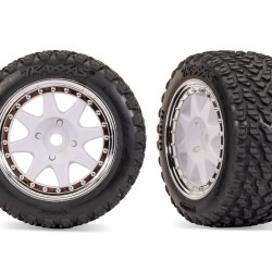 White Front Mini Rally wheels with Rally Tires (2)