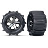 All-Star 2.8" Black Chrome Wheels &amp; Paddle Tires (2)